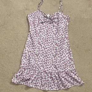 EUC Shein purple floral mini sundress, size Small